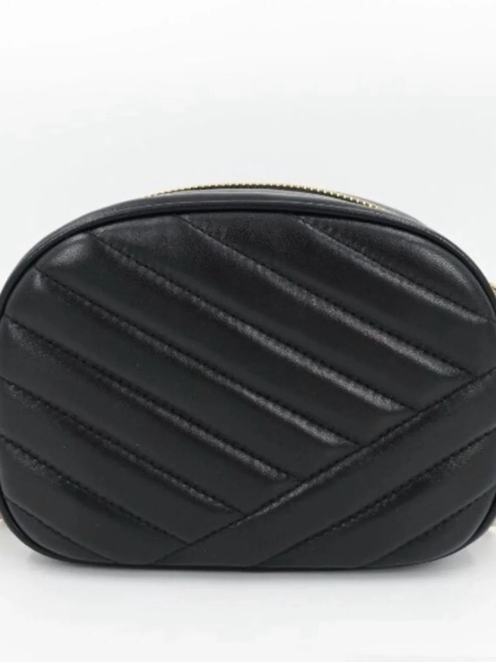 Tory Burch Black KIRA CHEVRON SM Camera Bag
